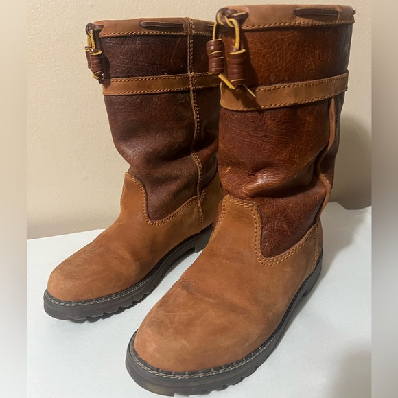 Bass Waterproof Oiled Leather Faux Shearling Lined Winter Boots - Women’s Size 9 - Picture 3 of 10